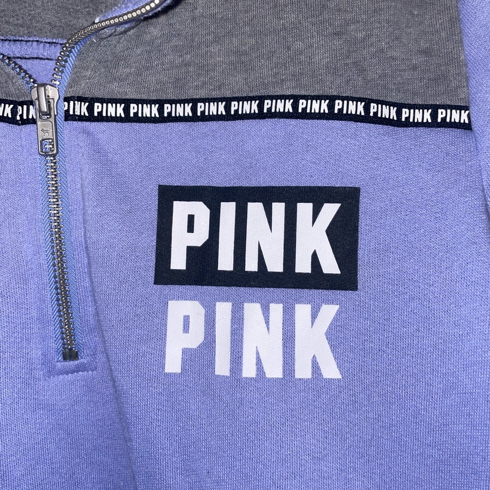 EUC PINK pullover zip hoodie